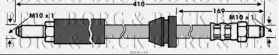 BORG & BECK bbh6138 -  Тормозной шланг